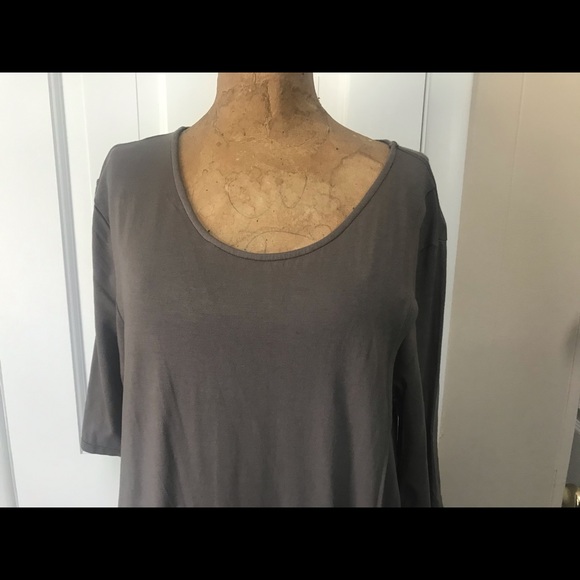 Mododoc Crossover Front Knit Dress Stone Faux Wrap - Picture 2 of 3